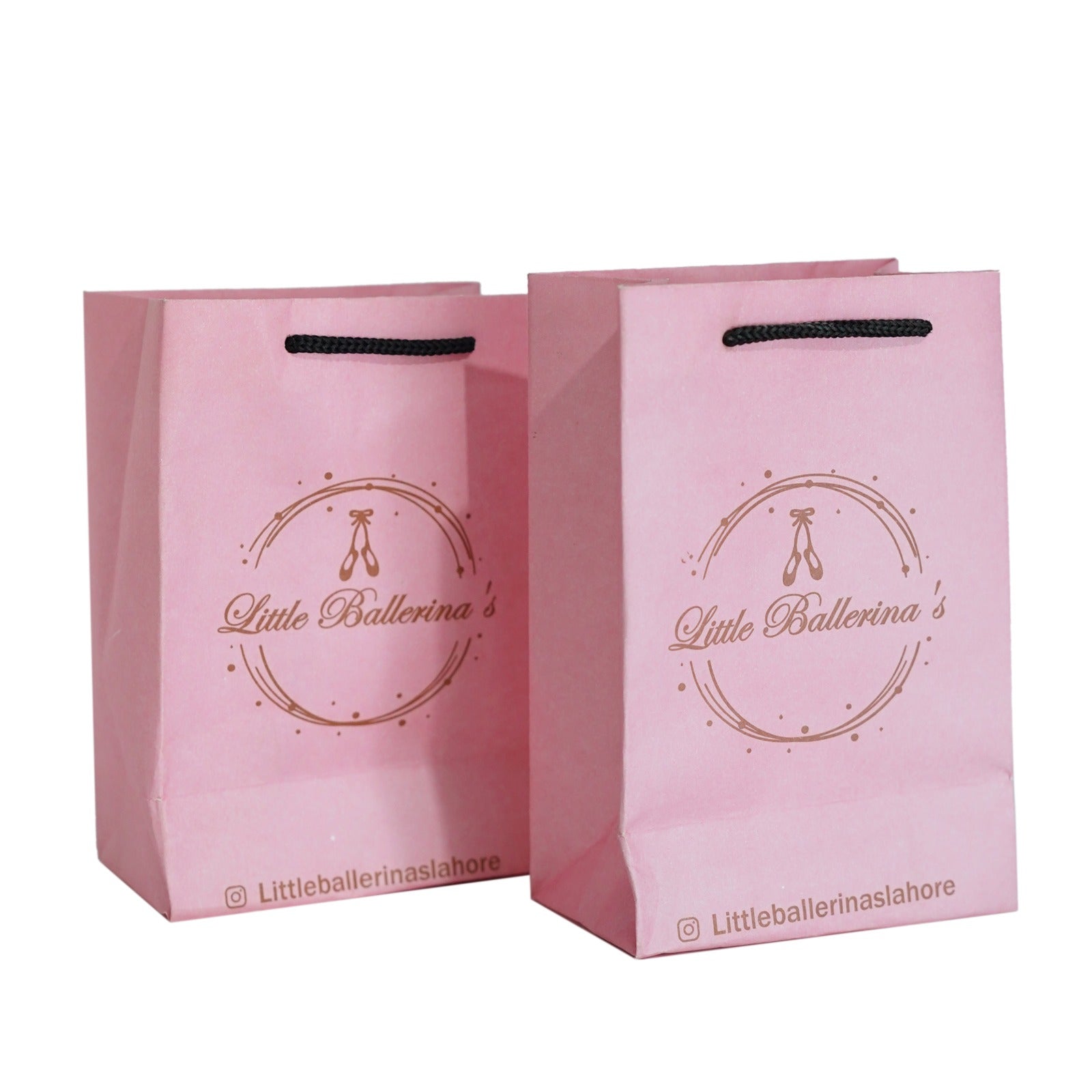 pink paper bags or craft paper bags
